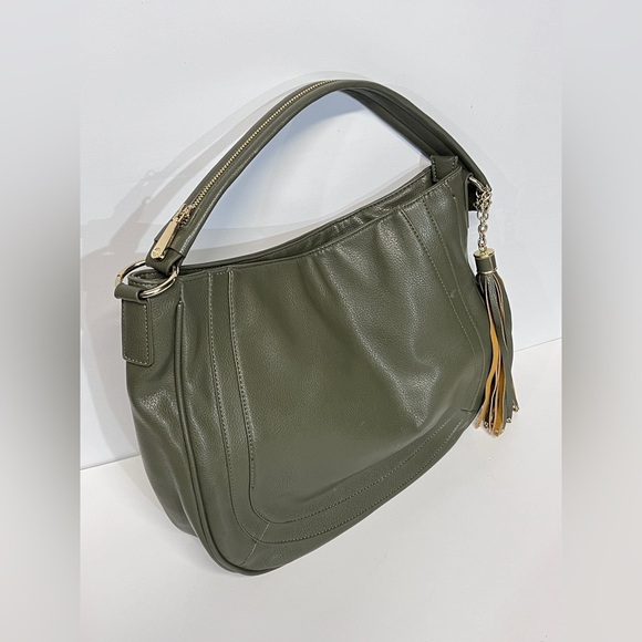 CHARMING CHARLIE Olive green tassel accent shoulder bag - Picture 11 of 13